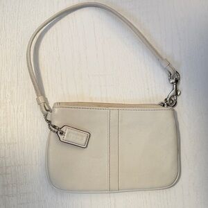 Coach Cream Wristlet Clutch